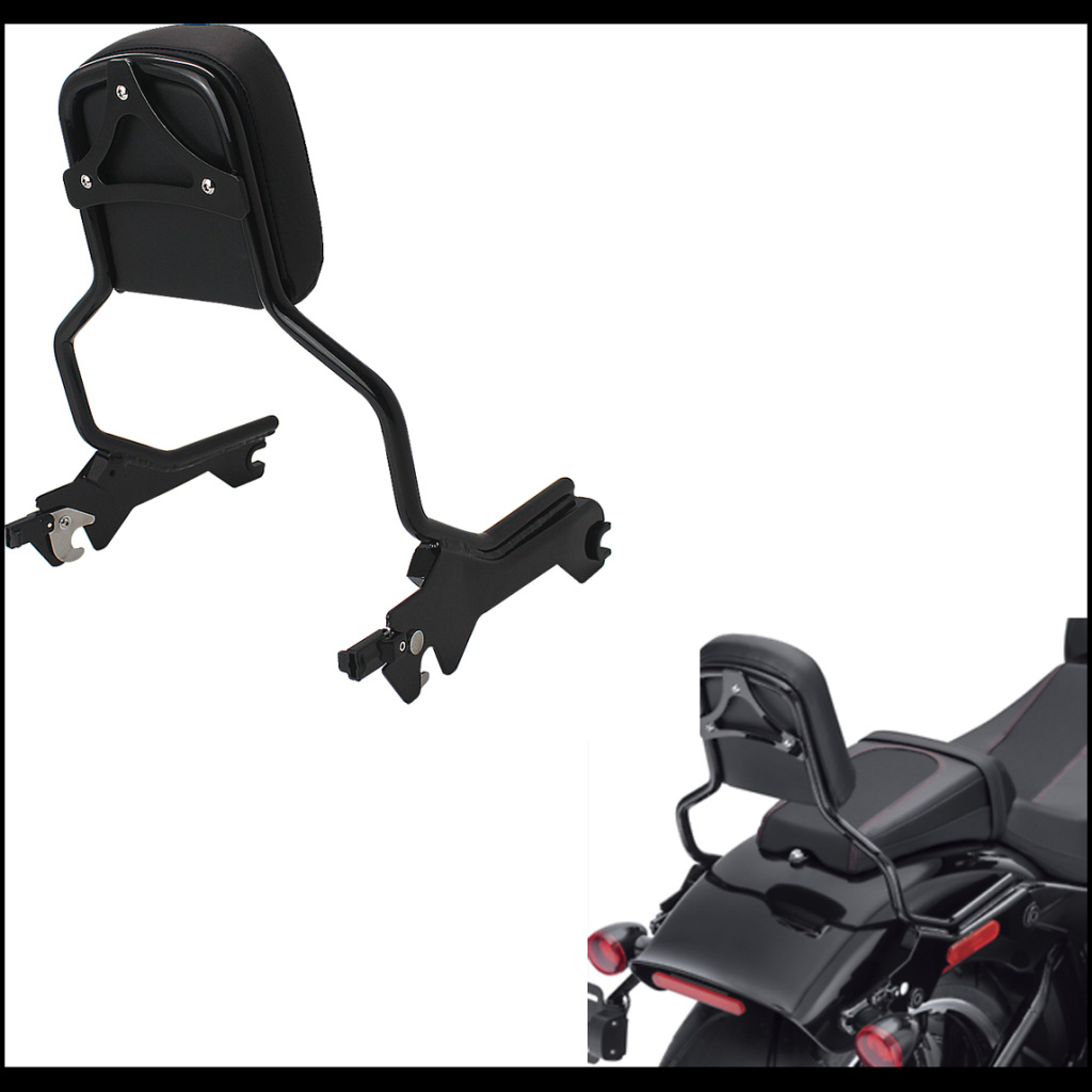 FATBOY,BREAKOUT 18-20 QUICK RELEASE PASSENGER BACKREST SISSY BAR BLACK ...